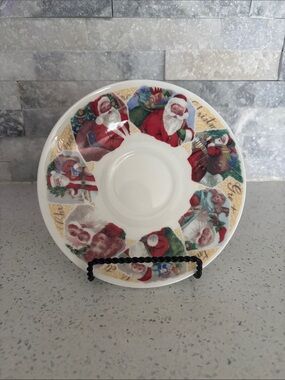 RK Roy Kirkham Fine Bone China Christmas Time Saucer Made in England
